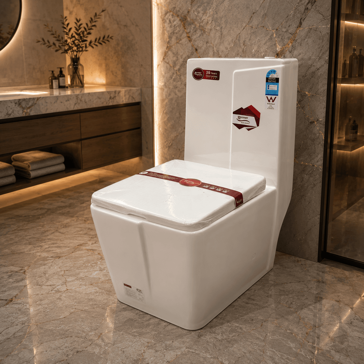 reemer plain one piece water closet white ceramic toilet modern bathroom sanitaryware