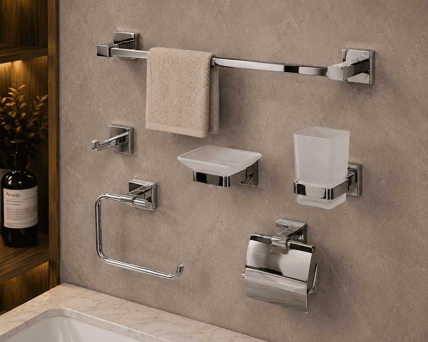 Miller 7 Piece Bathroom Accessories Set