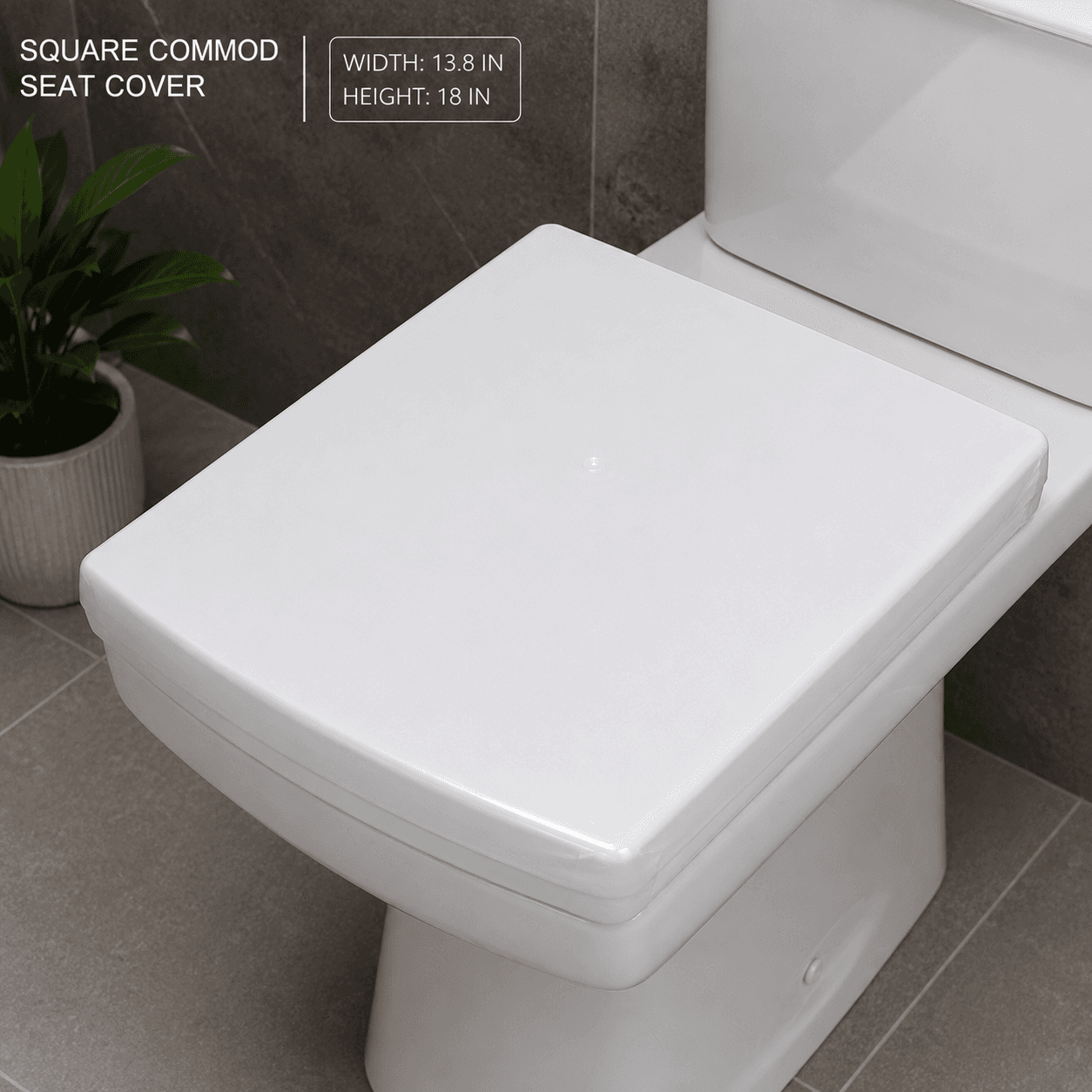 Square Commode Seat Cover