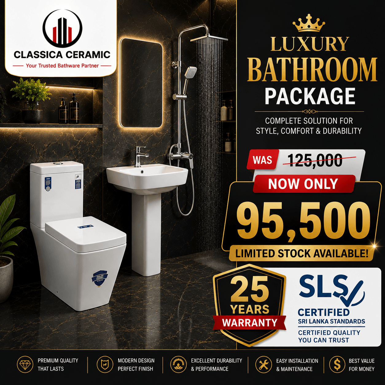 Premium Commode Set – 23 Items