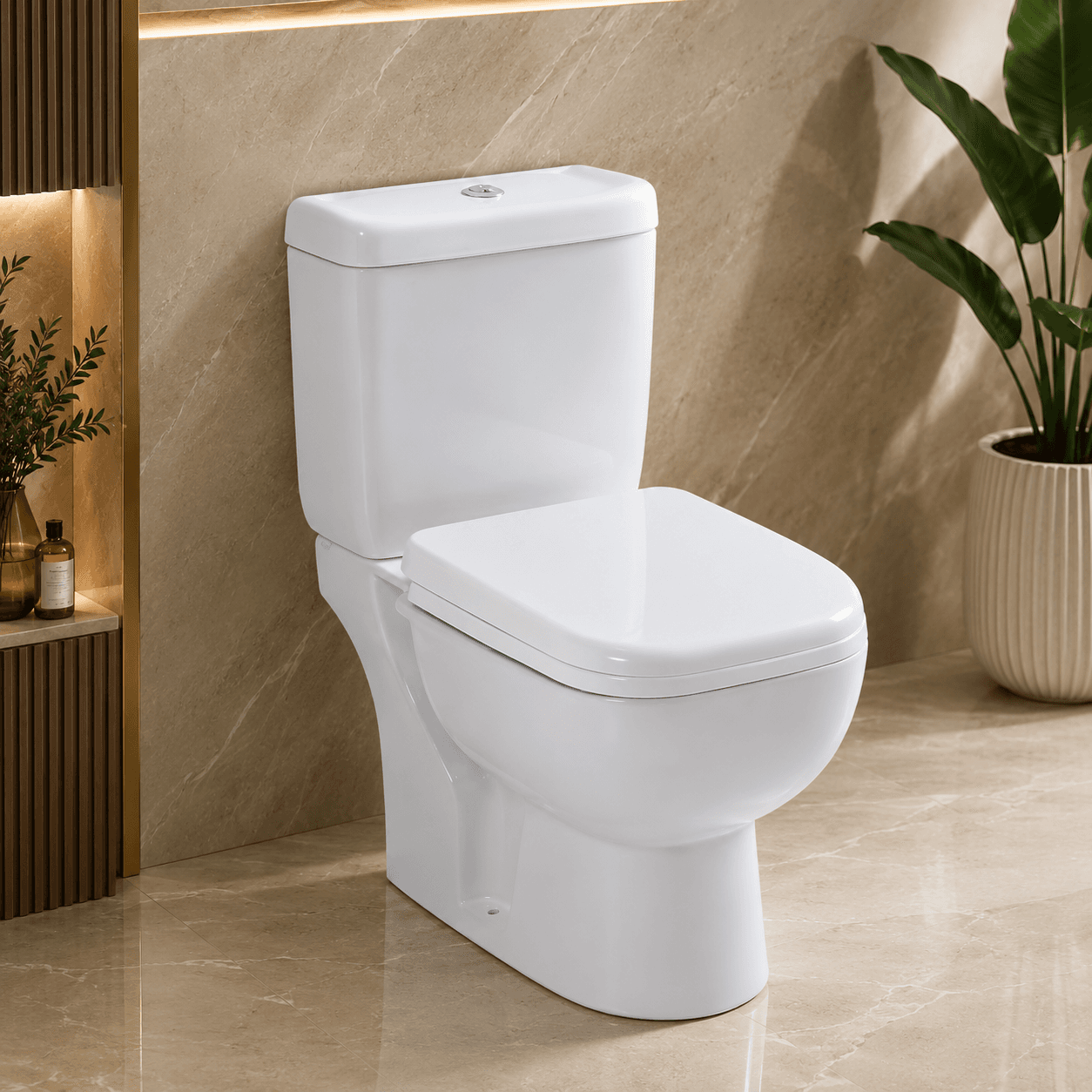 OTTO 818 white elegance wash down two piece toilet modern ceramic WC