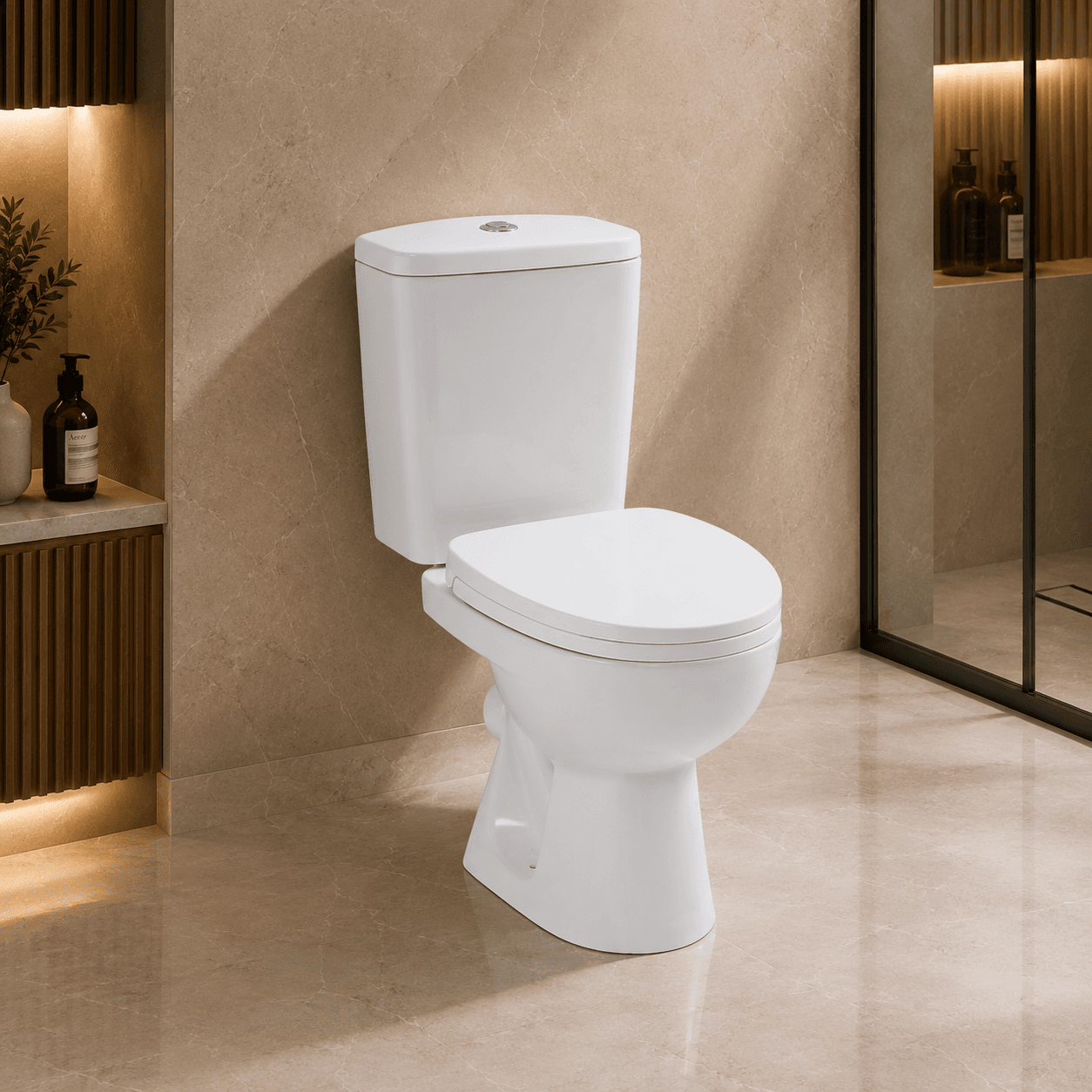 OTTO 812 white wash down two piece toilet ceramic WC modern bathroom